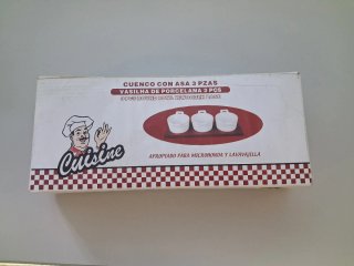 Set 3 Tazones Salseros Porcelana Cuisine Base Made