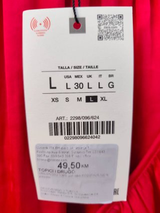 Blusa Zara Roja Volantes Hombreras