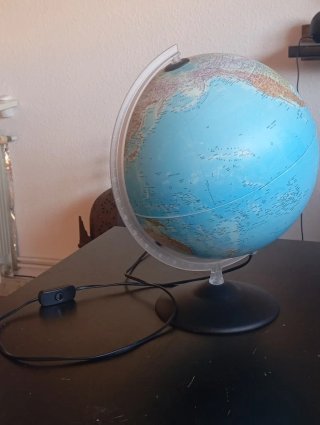 Globo Terráqueo Iluminado Lámpara Escritorio