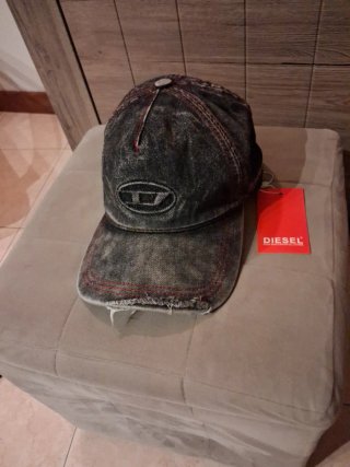 Cappellino Diesel distressed nero