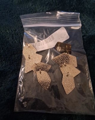 Pendientes plateados geométricos