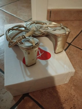Sandali eleganti Braccialini oro Tg 38