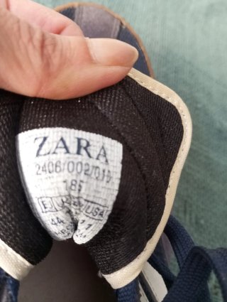Tenis Zara Azul Marino y Marrón T.44 Zara