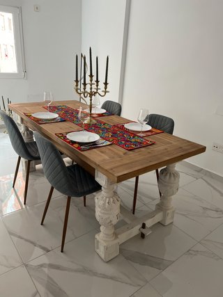 Mesa Comedor Madera Maciza Estilo Monasterio