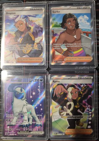 Lote Cartas Pokémon EX, V, Full Art.