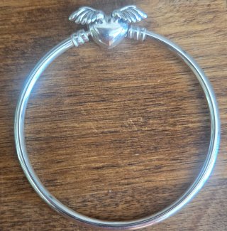 Pulsera Rígida Pandora Corazón Alado