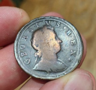 Medio Penique 1722 Jorge I Britania