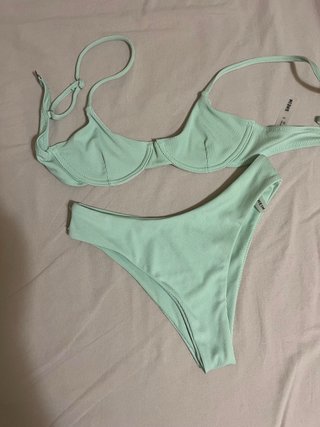Bikini verde menta Shein Talla S