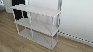 Estantería de madera gris para colgar