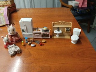 Set Cocina y Baño Sylvanian Families