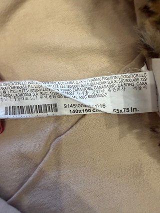 Manta Zara Home Leopardo Fleece