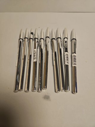 Bolígrafos Bic Shine Plateados color negro