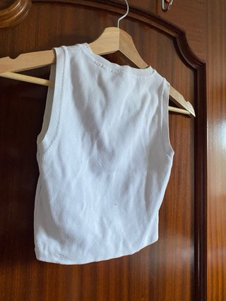Top Zara Blanco Mujer