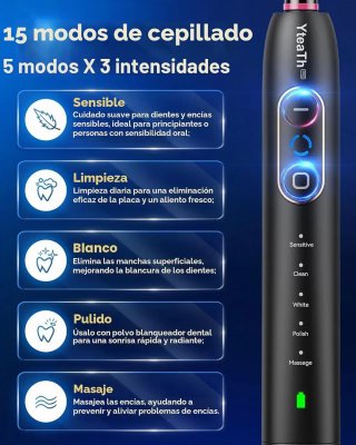 Cepillo Dental Eléctrico Y10 Series Negro