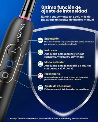 Cepillo Dental Eléctrico Y10 Series Negro