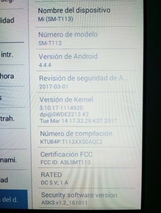 Tablet Samsung Blanca