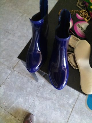 Botas de agua mujer azul/morado nuevas