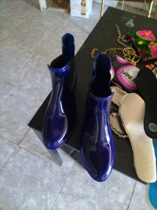Botas de agua mujer azul/morado nuevas