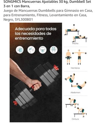 30kg - Mancuernas ajustables Nuevas sin estrenar