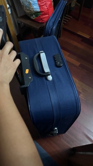 Maleta de tela azul gran capacidad