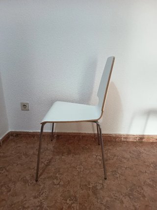 Juego de 2 sillas blancas comedor