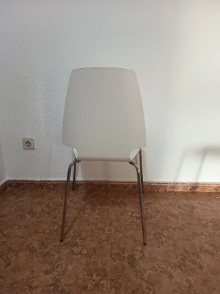 Juego de 2 sillas blancas comedor