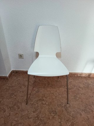 Juego de 2 sillas blancas comedor