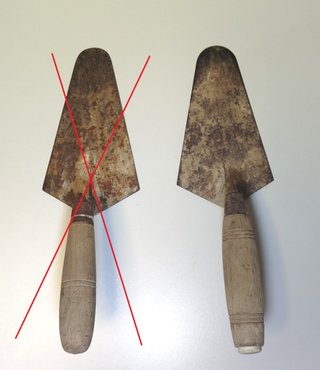 Cuchara de albañil antigua
