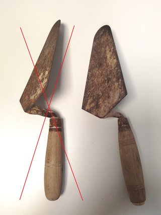 Cuchara de albañil antigua