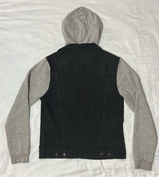 Chaqueta vaquera H&M con capucha gris