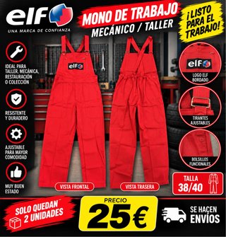 Monos de trabajo ELF Talla M