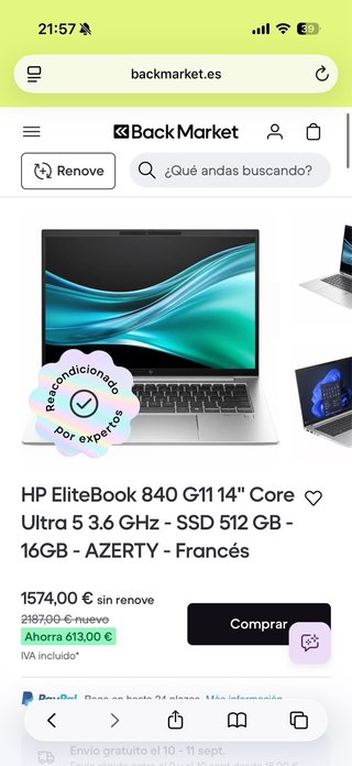 HP Elitebook 840 G11 14” Argento - Come nuovo