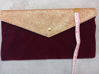 Pochette bordeaux e oro