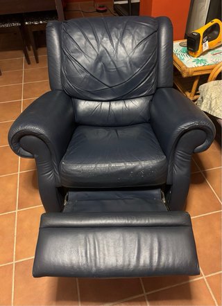Sillón abatible de piel