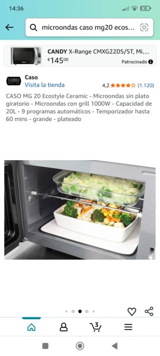 Microondas CASO MG 20 Ecostyle