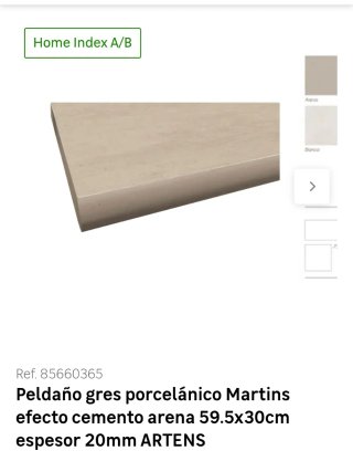 Peldaño Gres Porcelánico Martins Arena