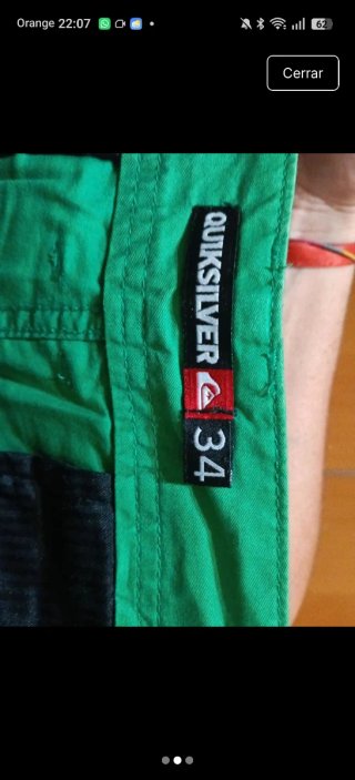 Bermudas Quiksilver Talla M Verdes