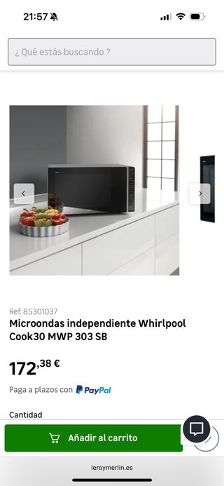 Microondas Whirlpool Cook30