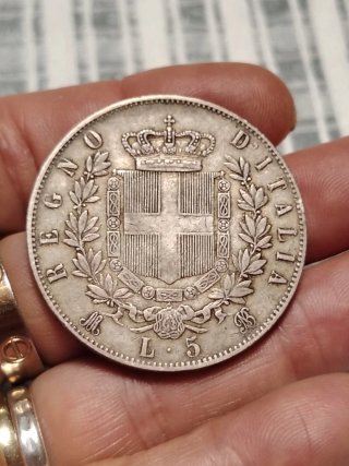 Lotto 3 Monete 5 Lire Regno d'Italia