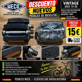 $ANTIGUOS PEDALES “WECO” (WEST GERMANY) VINTAGE