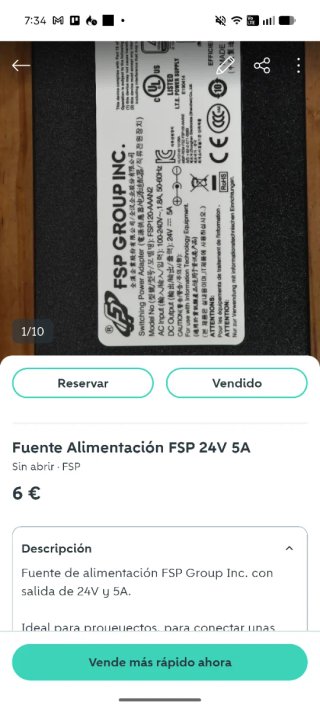 Fuente Alimentación FSP 24V 5A