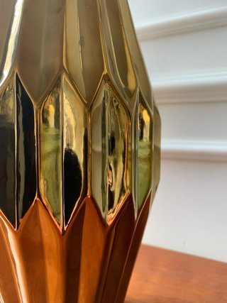 Jarrón Zara Home Dorado Plisado
