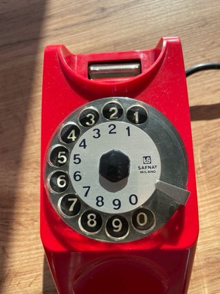 Telefono Safnat Milano Vintage Rosso