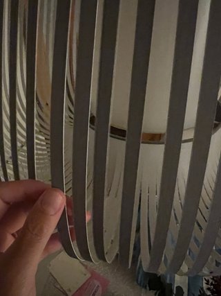 Lámpara de techo diseño madera y papel