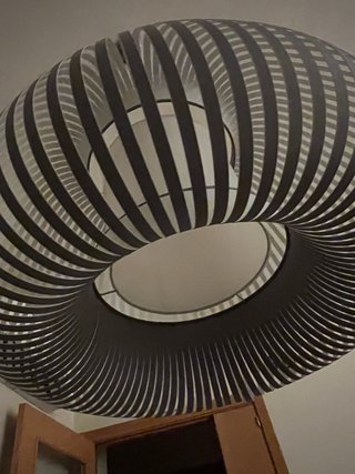 Lámpara de techo diseño madera y papel