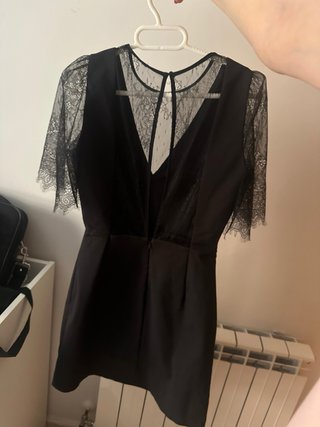 Vestido fiesta Zara encaje negro
