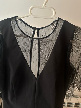 Vestido fiesta Zara encaje negro