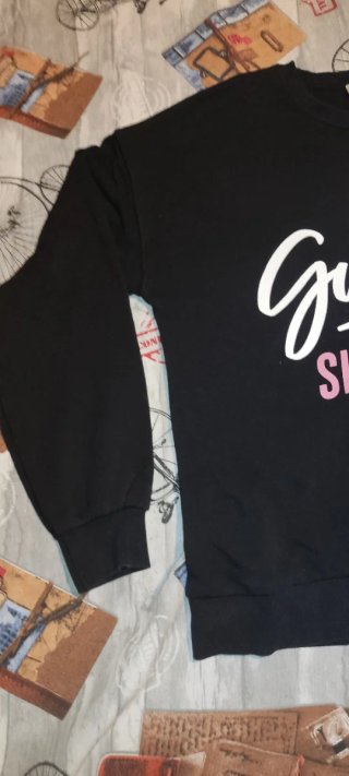 Sudadera S Stradivarius Negra