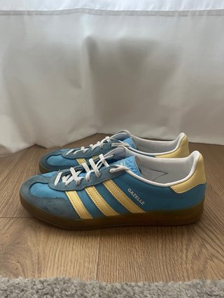 Zapatillas Adidas Gazelle Azul y Amarillo