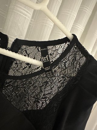 Vestido fiesta Zara negro encaje